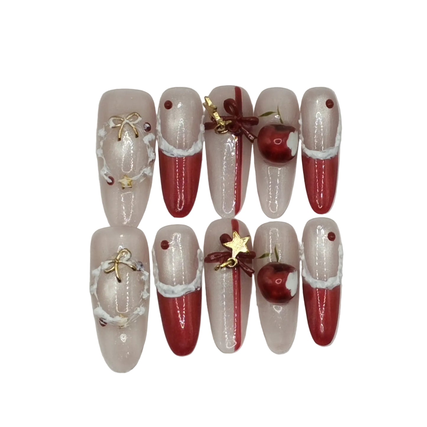 Scarlet Charm — Press-On Nails